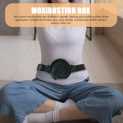 LALAFINA 2pc Smokeless Copper Moxibustion Box – Portable Therapy Bag for Waist, Neck, Knee, Shoulder, Back
