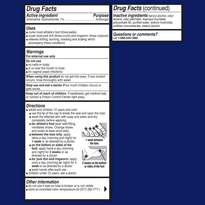 Lamisil 1 Week Athlete’s Foot Treatment – 2-Pack, Terbinafine 1% Cream (1 oz each)