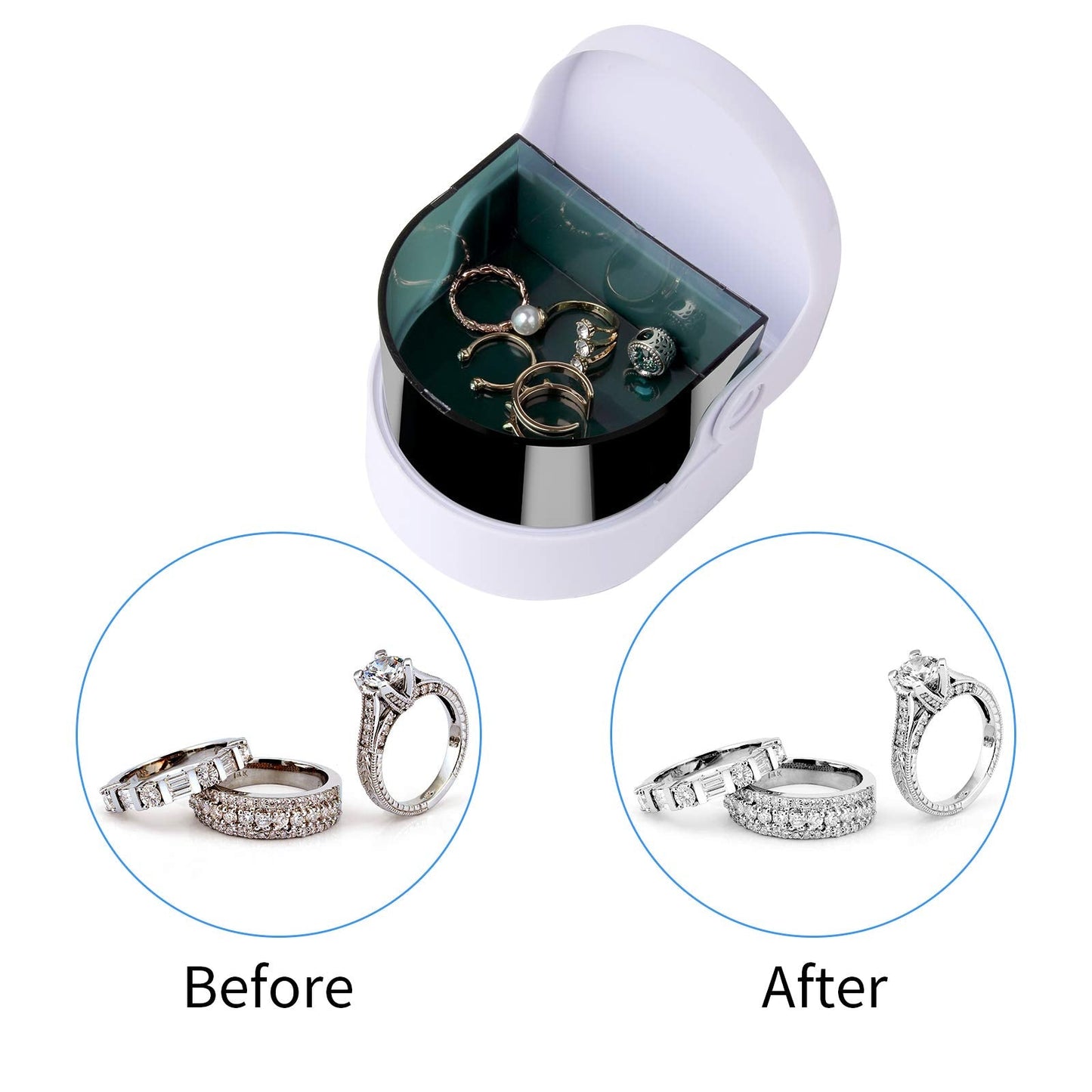 Lamoutor Sonic Cordless Cleaner for Jewelry, Dentures & More | Fast Home Cleaning