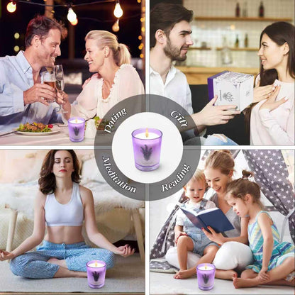 Lamway Lavender Soy Candle 8 oz — Aromatherapy, 45h Burn, Gift for Her