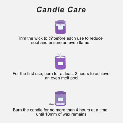 Lamway Lavender Soy Candle 8 oz — Aromatherapy, 45h Burn, Gift for Her