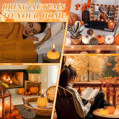 Lanpn 8-Pack Fall Scented Candles Gift Set – Pumpkin Shaped Tealights