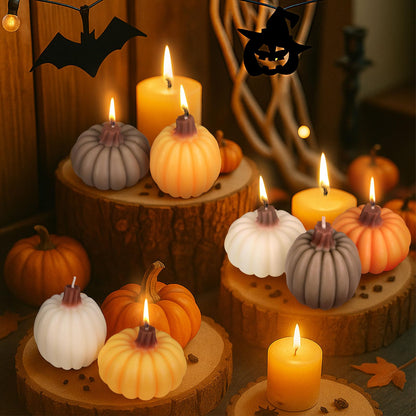 Lanpn 8-Pack Fall Scented Candles Gift Set – Pumpkin Shaped Tealights