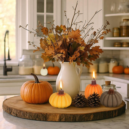 Lanpn 8-Pack Fall Scented Candles Gift Set – Pumpkin Shaped Tealights