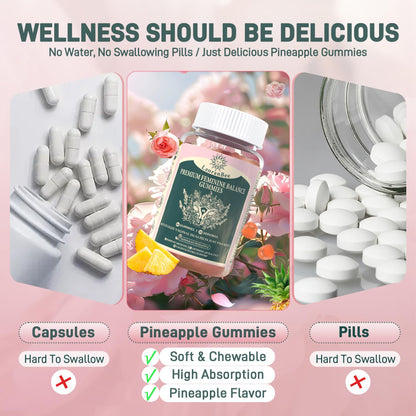LanranBee Premium Feminine Balance Gummies – Women’s Health, Immune Support, Vegan, Gluten-Free & Halal