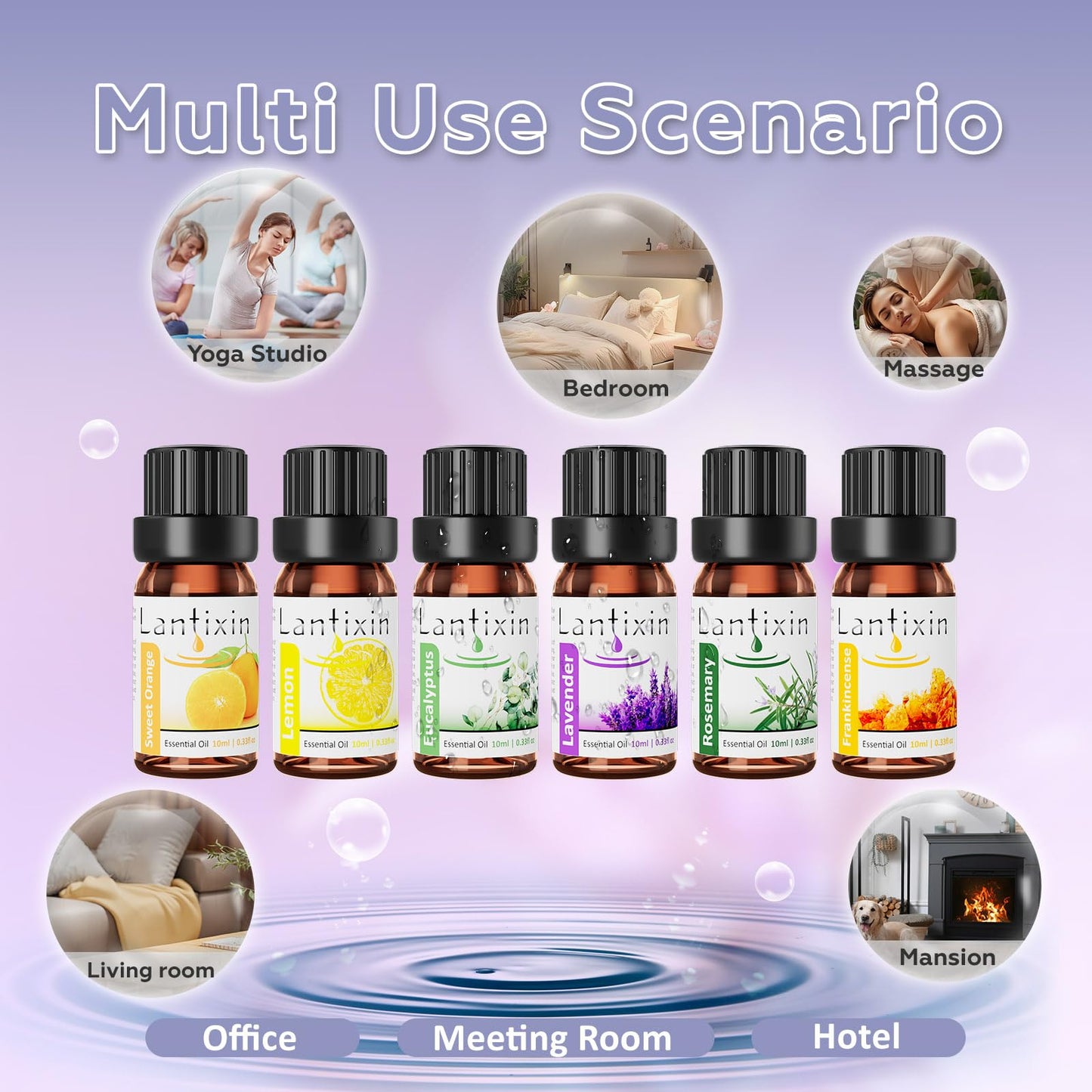 Lantixin Essential Oil Blends 6-Pack | Aromatherapy Oils