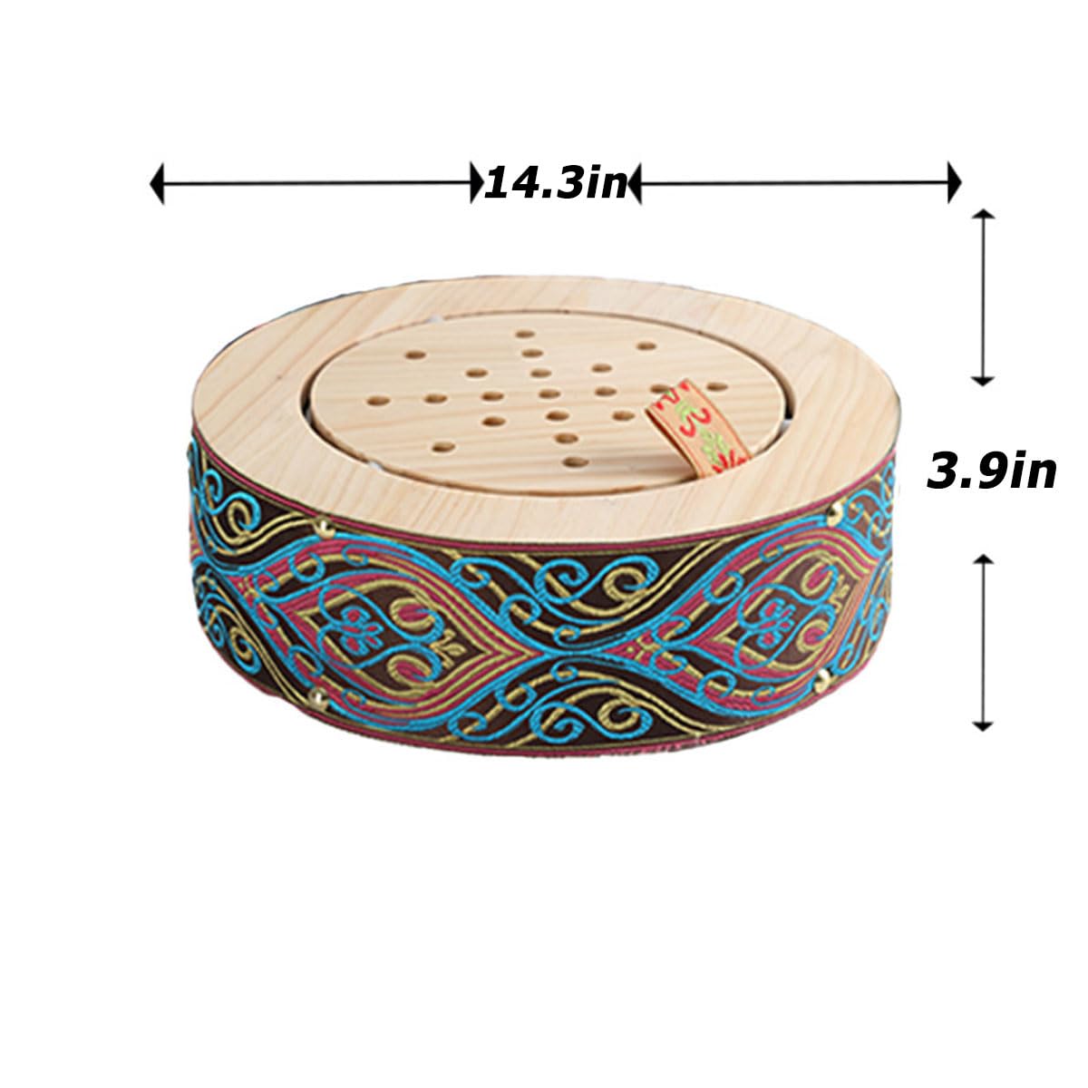 LANYANZI Smokeless Moxa Cone Burner Box – Wood Moxibustion Stool for Hips & Abdomen