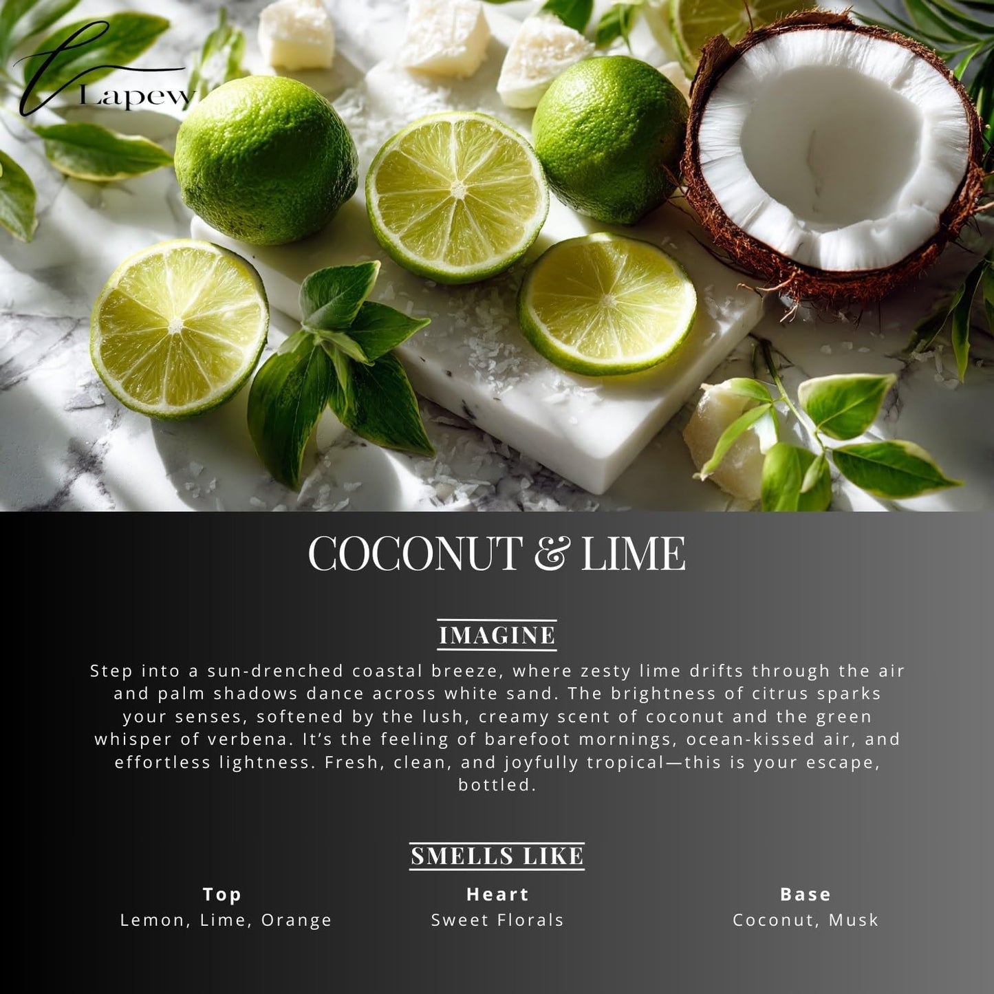 LaPew Coconut & Lime Diffuser Oil – Luxury Fragrance for Diffusers (10 mL)