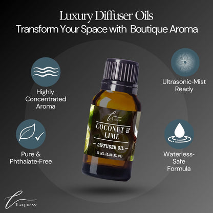 LaPew Coconut & Lime Diffuser Oil – Luxury Fragrance for Diffusers (10 mL)