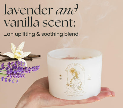 Large Crystal Candles for Women – 12oz Soy Wood Wick, Crackling Luxury Aromatherapy