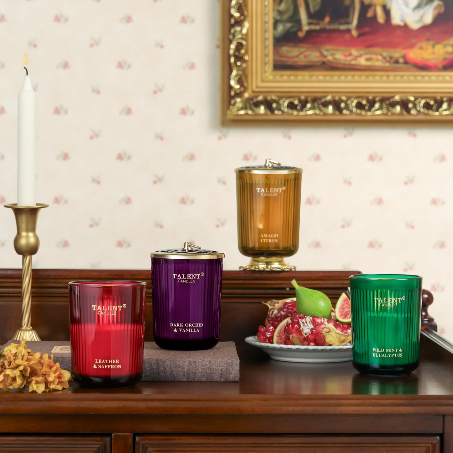 Jar Candles for Home Scented, Aromatherapy Gifts for Women & Men | Natural Soy 8.4oz Dark Orchid & Vanilla