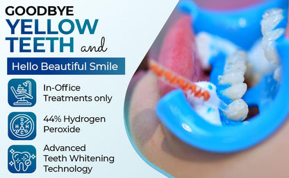 LaserGlow Professional Teeth Whitening Gel 44% Hydrogen Peroxide – Dual Barrel Syringe