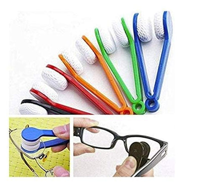 LASSUM 5 Pcs Mini Eyeglasses Cleaner Clips – Microfiber Spectacles Cleaning Tool