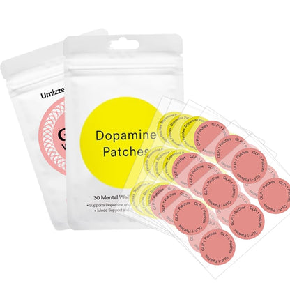 LastSweness GLP-1 Dopamine Patches & Body Care Patches Set – Vegan Mood & Motivation Support, Natural Formula, 2 Pack (60 Count)