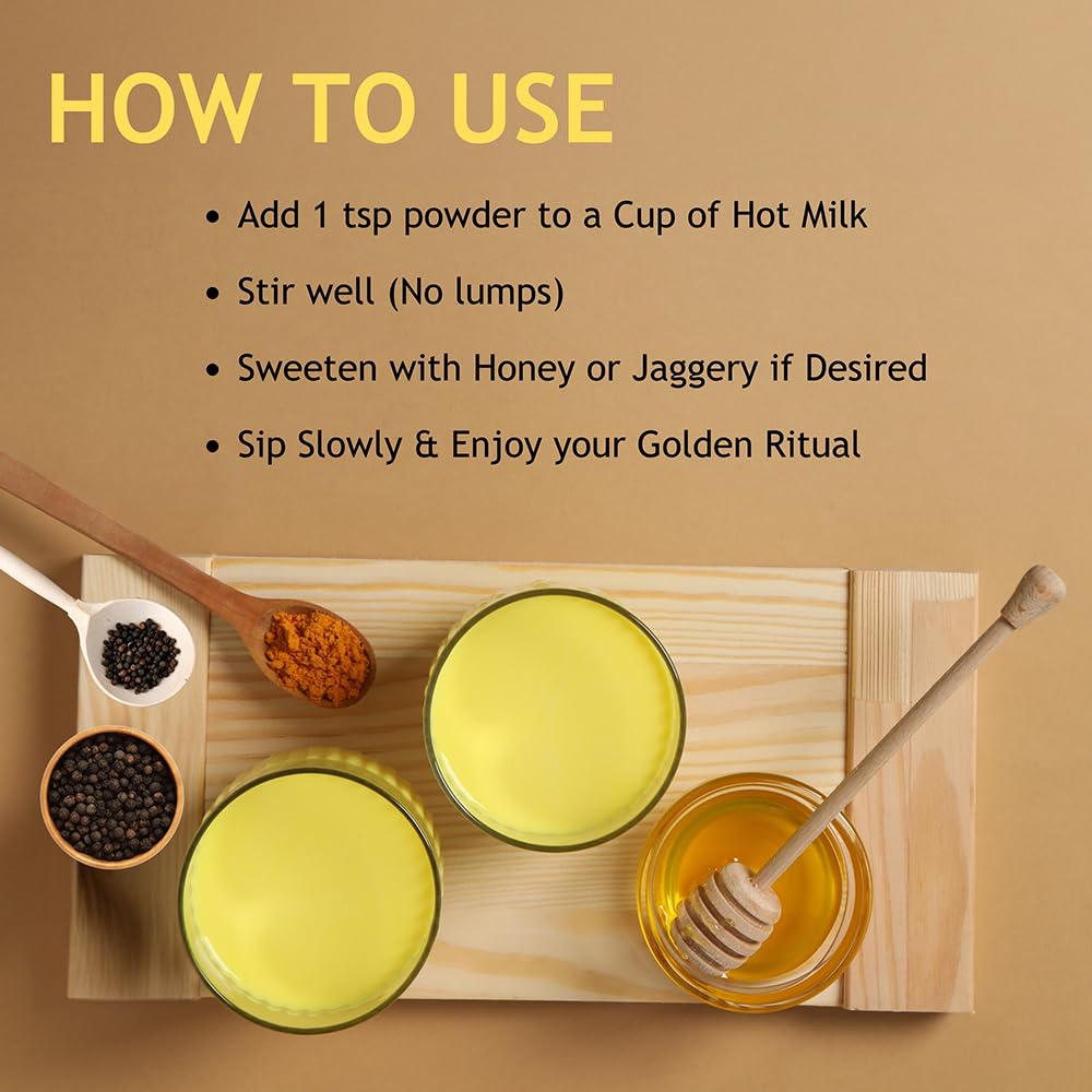 Turmeric Curcumin Powder with Black Pepper – Golden Milk Latte Mix (Organic)