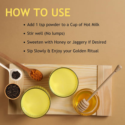 Turmeric Curcumin Powder with Black Pepper – Golden Milk Latte Mix (Organic)