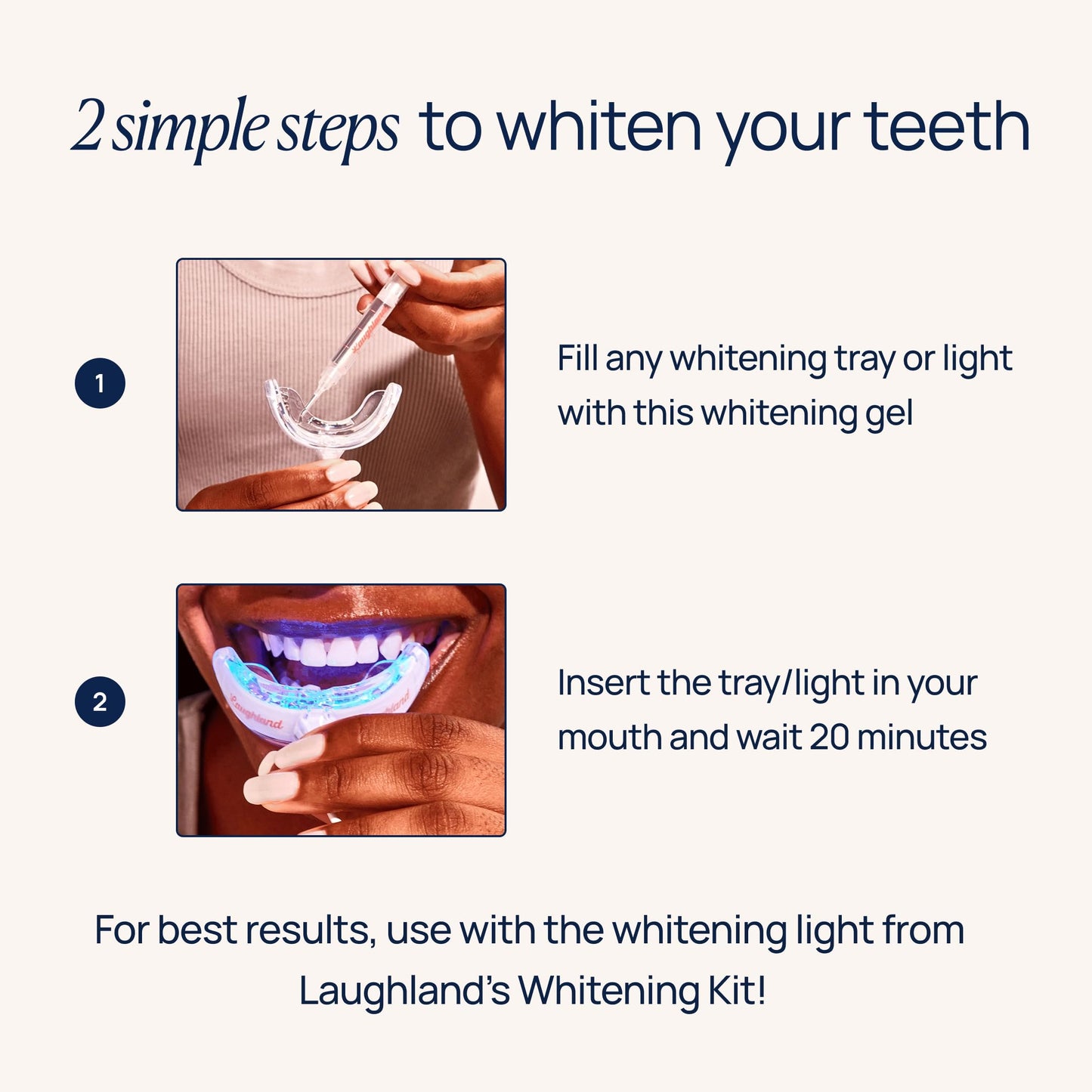 Laughland Gentle Teeth Whitening Gel 3 Pack – Sensitive Teeth Friendly, At-Home Whitening (6 Treatments)