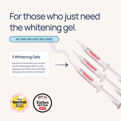 Laughland Original Teeth Whitening Gel 3 Pack - 6 Treatments, Mint, 8% Hydrogen Peroxide