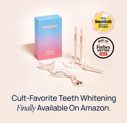 Laughland Teeth Whitening Kit – Phone-Powered LED Mouthpiece, 6+ Treatments for Sensitive Teeth