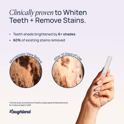 Laughland Super Strength To-Go Whitening Pen – 11% Hydrogen Peroxide, Gentle on Sensitive Teeth