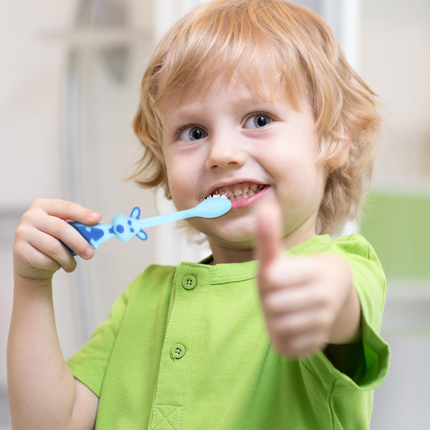 Lauwell Toddler Toothbrush Pack – 36 Soft Bristle Animal Brushes with Covers & Suction Cup