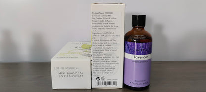Lavender Essential Oil 3.38 fl oz (100 ml) | PHATOIL Aromatherapy for Diffuser, Humidifier | DIY Soap, Candle & Bath Bombs