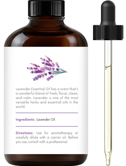 Handcraft Blends Lavender Angustifolia Essential Oil Gift Set – 4 fl oz – Pure & Natural – Gift Box Included