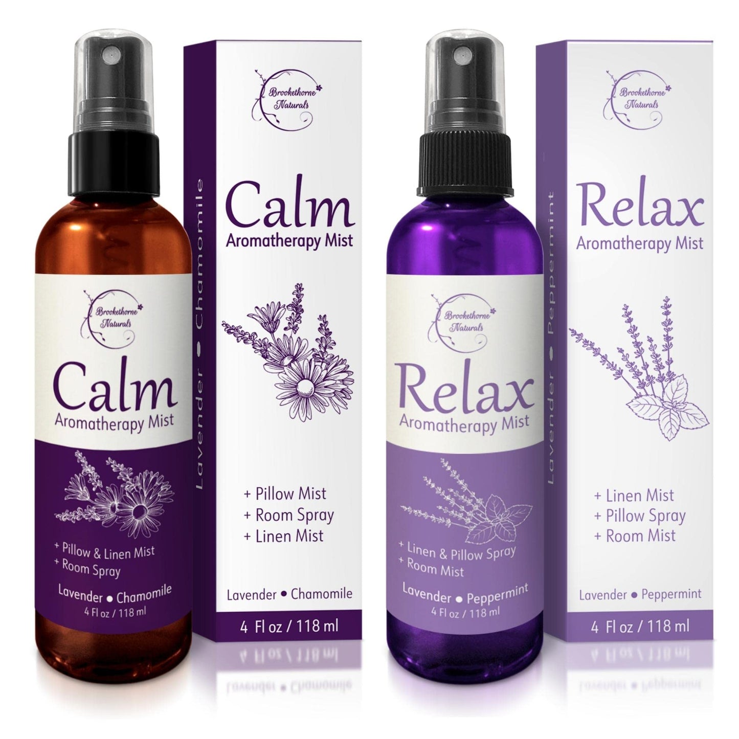 Lavender Aromatherapy Mist Set of 2 – Linen & Pillow Spray | Brookethorne Naturals