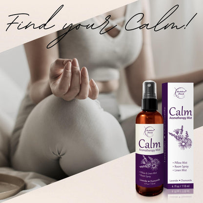 Calm Aromatherapy Mist with Lavender & Chamomile – Natural Sleep & Pillow Spray | Brookethorne Naturals
