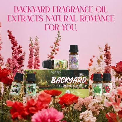 Soulorigin Backyard Fragrance Oils Set - Floral Diffuser Oils Gift (Gardenia, Rose, Lavender)