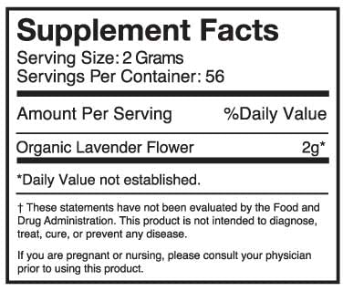 Nature Restore USDA Certified Organic Dried Lavender Flowers, Loose Leaf, Extra Grade, 4 Ounces