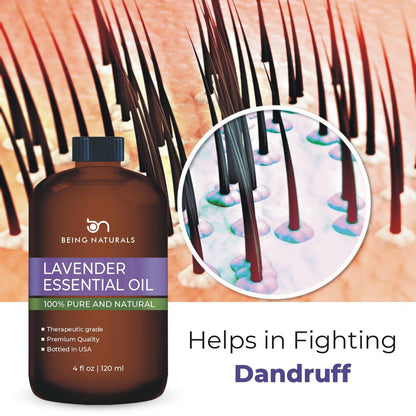 Lavender Essential Oil - 4 oz Glass Dropper | 100% Pure & Natural