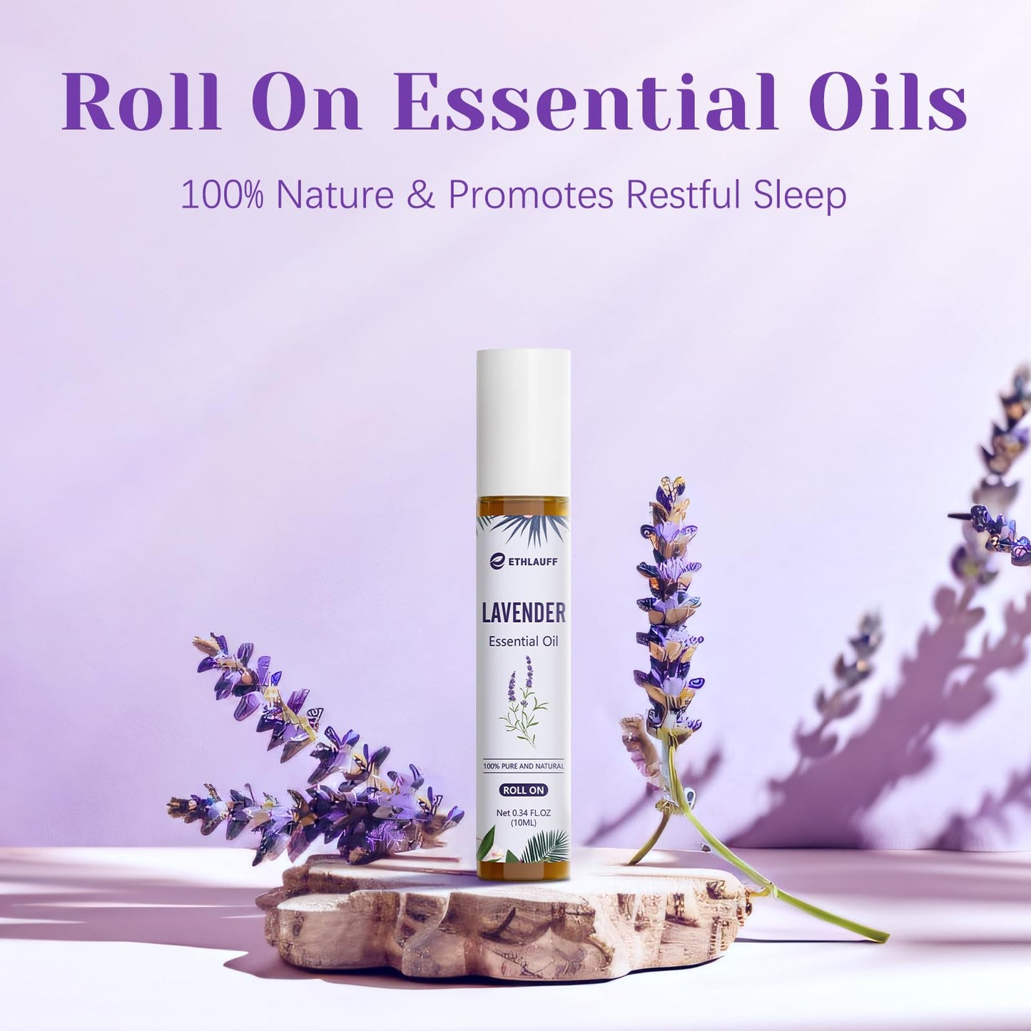 Lavender Essential Oil Roll-On (10 mL) for Sleep & Relaxation | Lavender Touch