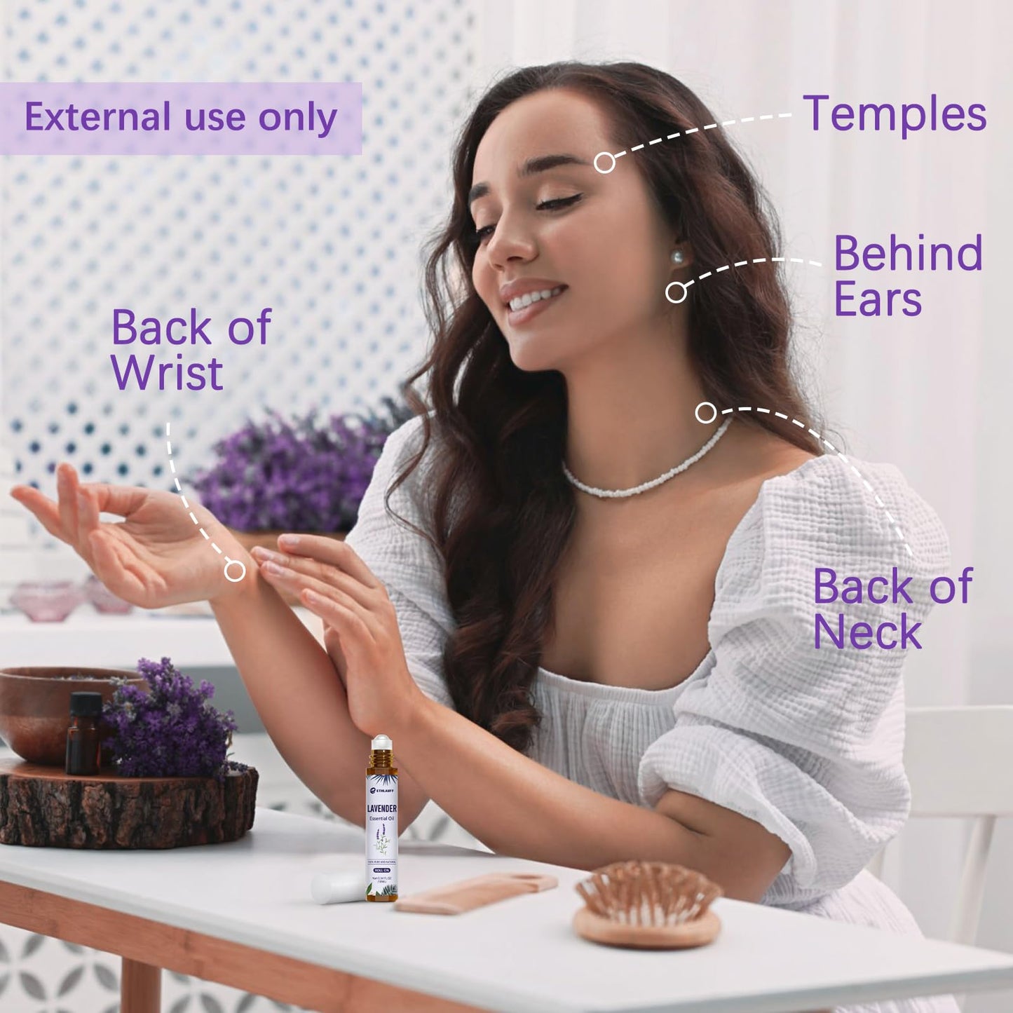 Lavender Essential Oil Roll-On (10 mL) for Sleep & Relaxation | Lavender Touch