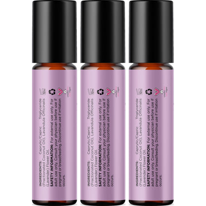 Lavender Essential Oil Roll-On – Calming Sleep & Relaxation (3-Pack)