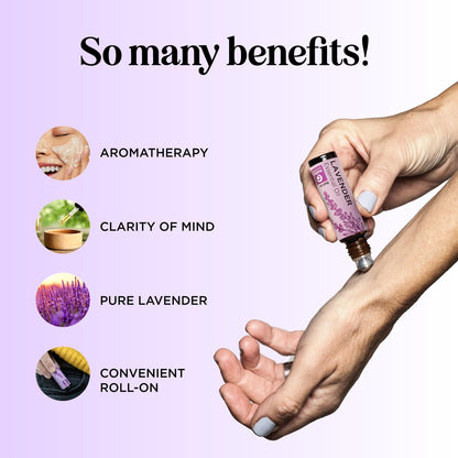 Lavender Essential Oil Roll-On - Calming Aromatherapy for Sleep & Relaxation
