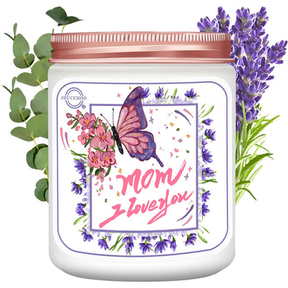 Christmas Gifts for Mom - Lavender Eucalyptus Soy Wax Candle | 50-Hour Burn