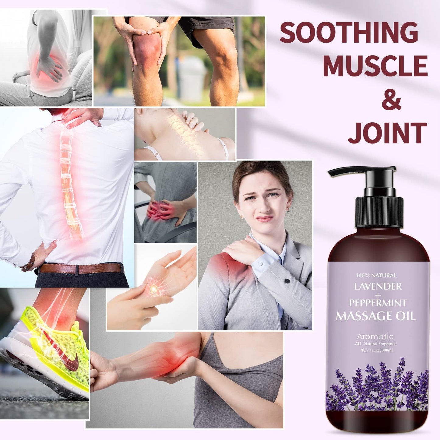 Lavender Massage Oil – Calming & Relaxing Muscle Oil (Men & Women)