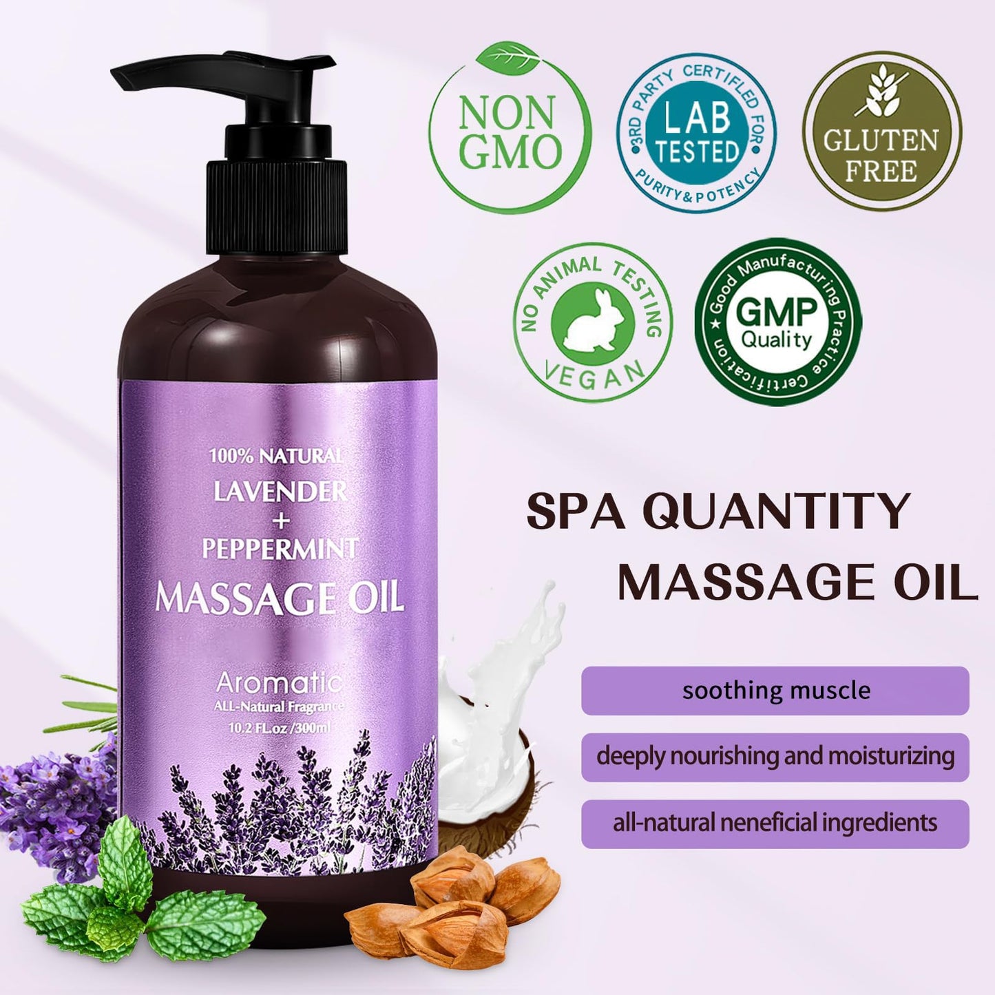 Lavender Massage Oil – Calming & Relaxing Muscle Oil (Men & Women)