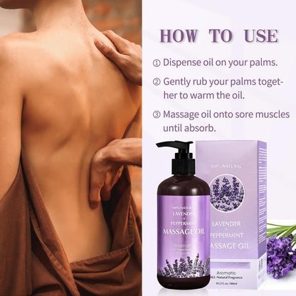 Lavender Massage Oil – Calming & Relaxing Muscle Oil (Men & Women)