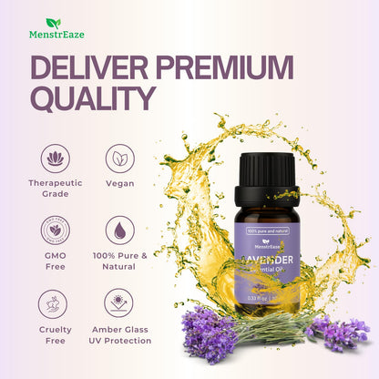 Lavender Essential Oil 10ml – 100% Pure, High Potency, Skin Safe