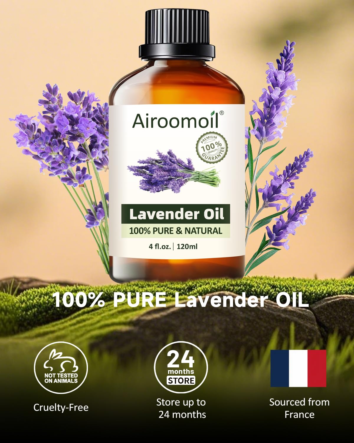 Premium Lavender Essential Oil 4 oz for Relaxation, Diffusers, Candles, Nails & Soaps