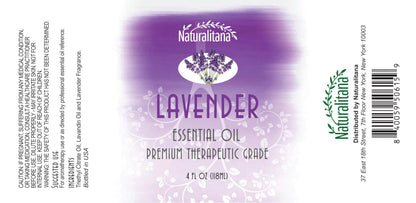 Naturalitana Lavender Essential Oil - 4 fl oz | Therapeutic Grade, Vegan & Cruelty-Free