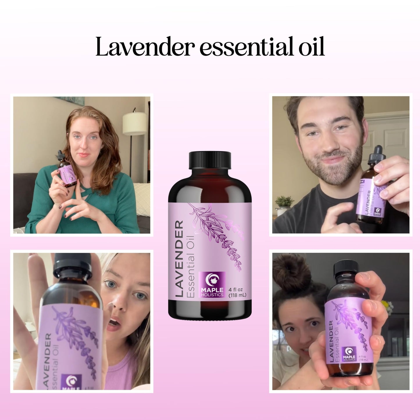 Pure Lavender Essential Oil - Premium Grade 4 fl oz in Glass Bottle | Non-GMO | for Hair, Skin, Nails, Diffusers, Aromatherapy