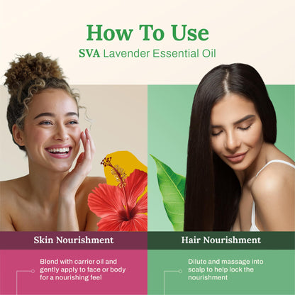 SVA Lavender Essential Oil 4oz - 100% Natural | Diffuser & Aromatherapy