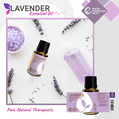 Rocky Mountain Oils Organic Lavender Essential Oil - 15ml | 100% Pure USDA Certified