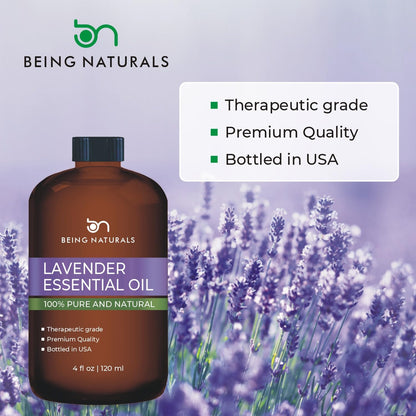 Lavender Essential Oil - 4 oz Glass Dropper | 100% Pure & Natural