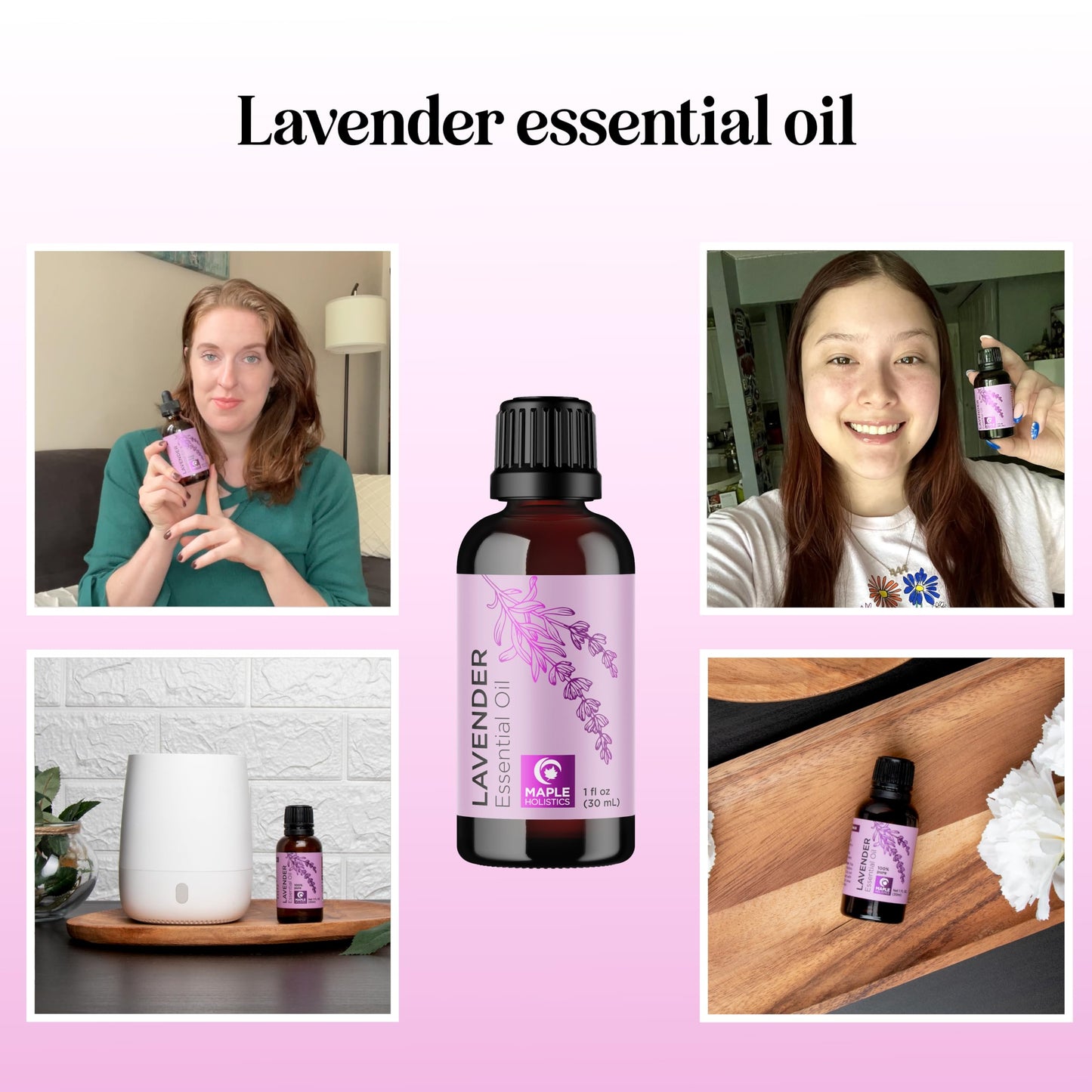 Pure Lavender Essential Oil – Hair, Skin & Nails | 1 Fl Oz Glass Bottle