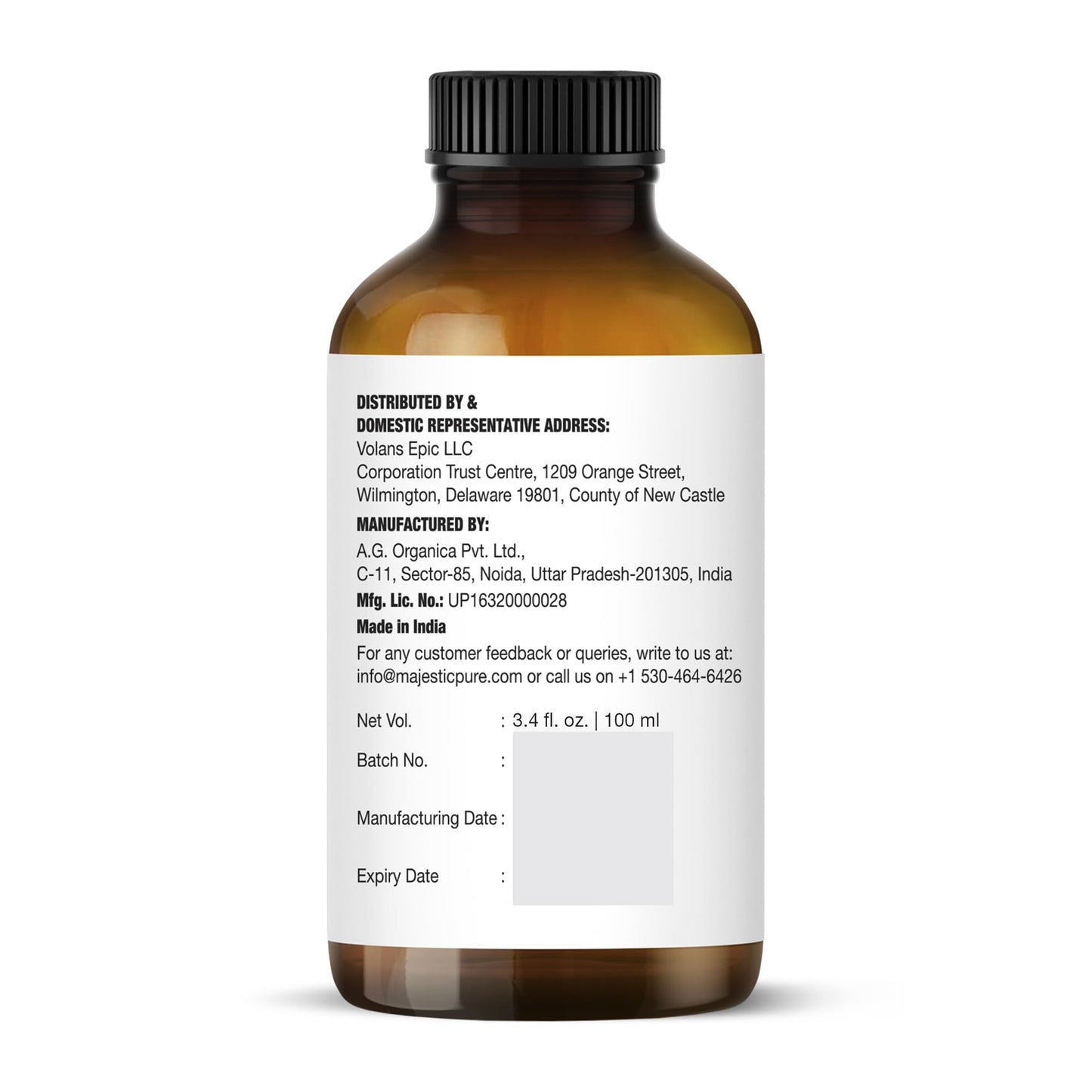 Majestic Pure Lavender Essential Oil - 3.4 Fl Oz, 100% Pure & Natural, Glass Dropper