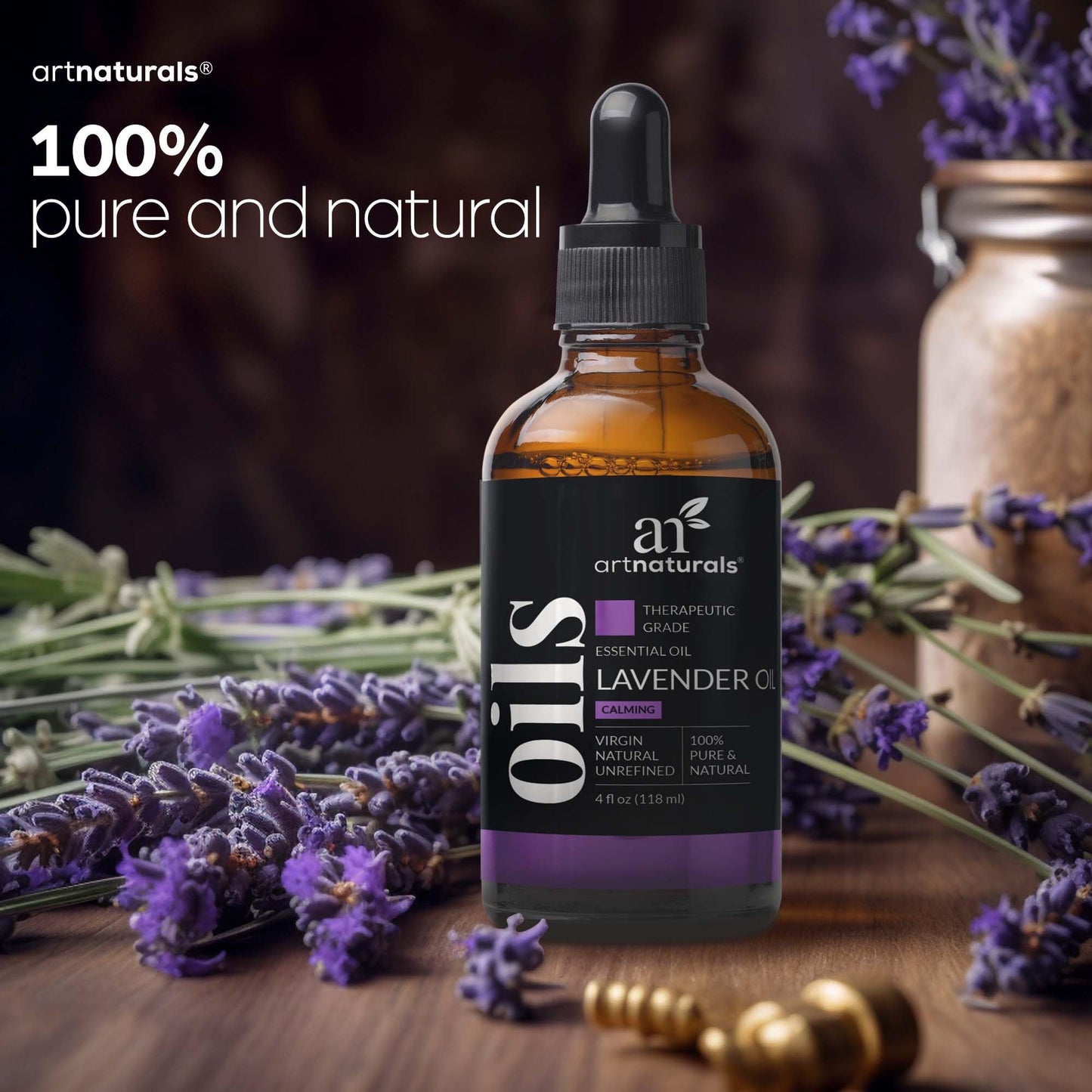 artnaturals Lavender Essential Oil 4 oz - 100% Pure, Undiluted